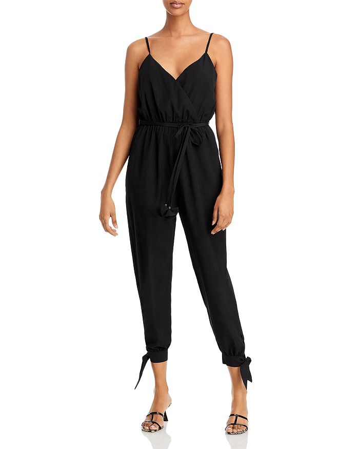 AQUA Tie Waist Jumpsuit 100 Exclusive Bloomingdale s