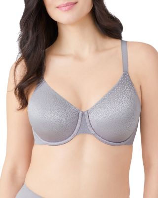 Wacoal Back Appeal Jacquard Underwire Bra In Silver Sconce