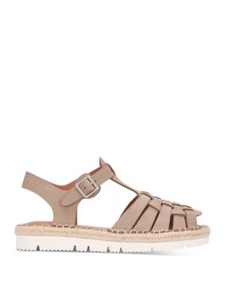 Gentle Souls by Kenneth Cole Lizzy Eva Basket T-Strap Women's Shoes Mushroom : 11 M