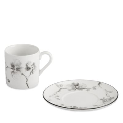 Black Orchid Demitasse Set, Service for 4