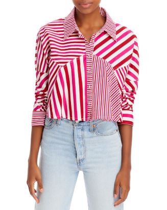 Solid & Striped Emerson Cropped Striped Shirt | Bloomingdale's