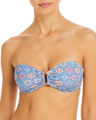 Solid & Striped The Tati Bandeau Bikini Top In Patchwork