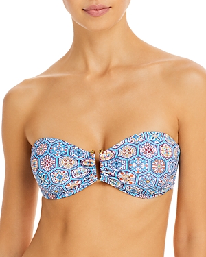 Solid & Striped The Tati Bandeau Bikini Top In Patchwork