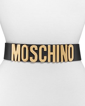 Moschino - Women's Logo Buckle Leather Belt