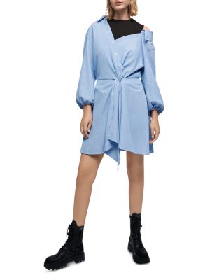 Maje - Ritiavi Trompe L'Oeil Striped Shirtdress