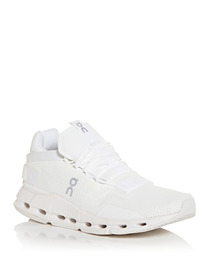 On Cloudnova 2 Stretch-knit And Mesh Running Sneakers In All White
