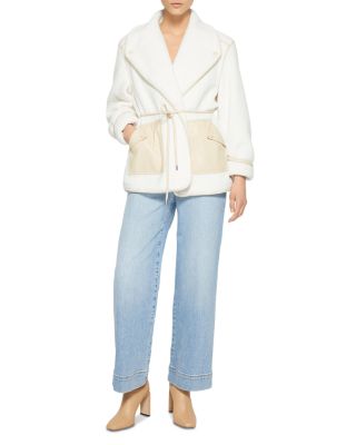 Jonathan simkhai standard kimia discount recycled fleece tie-waist jacket