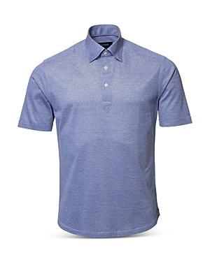 Eton Contemporary Fit Oxford Piqué Polo In Blue