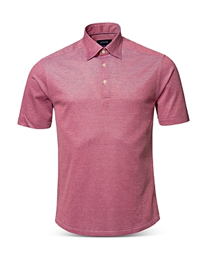 Eton Contemporary Fit Oxford Piqué Polo In Pink/red