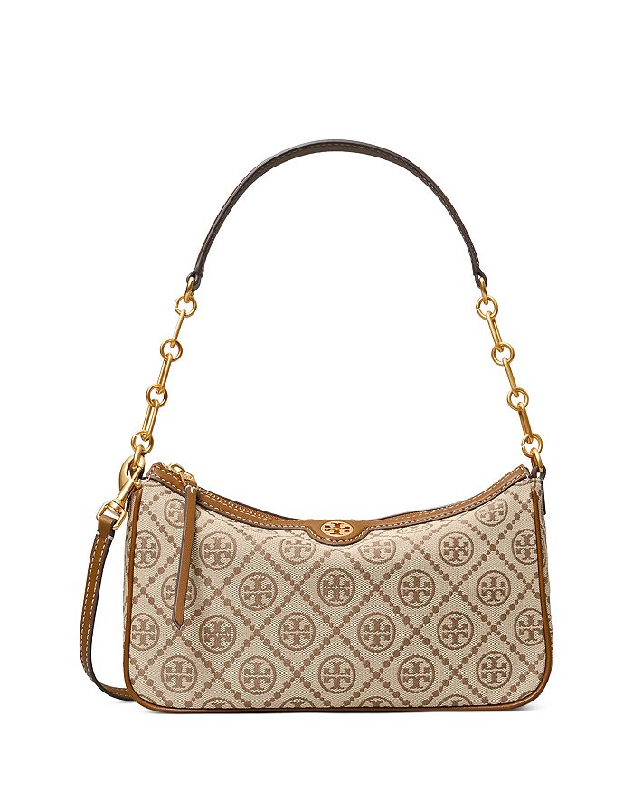 tory burch t monogram coated canvas tote bag