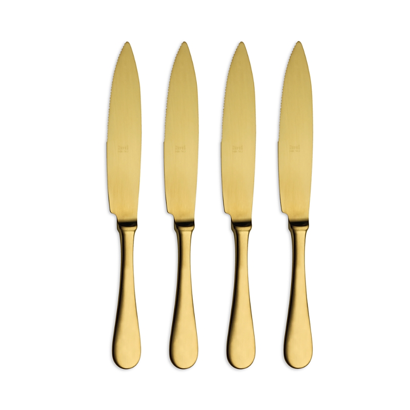 Mepra American Ice Pvd Steak Knives, Set Of 4 In Gold