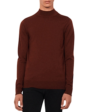 Sandro Industrial Slim Fit Sweater In Brick Red