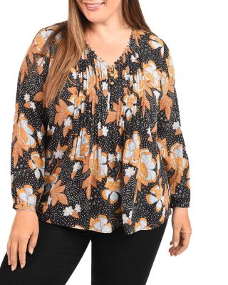 Daniel Rainn Plus Floral Print Blouse 