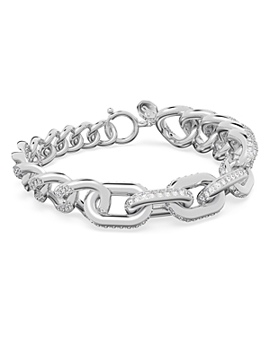 Swarovski Gold-tone Crystal Dextera Bracelet In White/rhodium