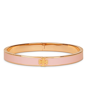 Tory Burch Kira Enamel Bangle Bracelet In Tory Gold/brilliant Red