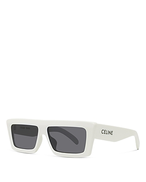 Celine Monochroms Cl 40214u 25a Flattop Sunglasses In Ivory/gray