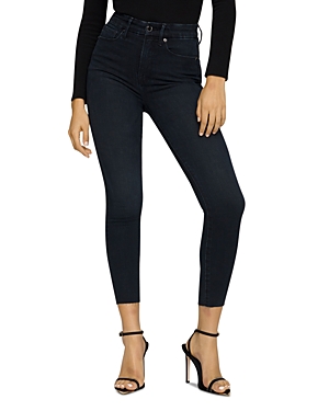 Good American Good Waist Crop Raw Hem Jeans In Blue 631 In Blue631