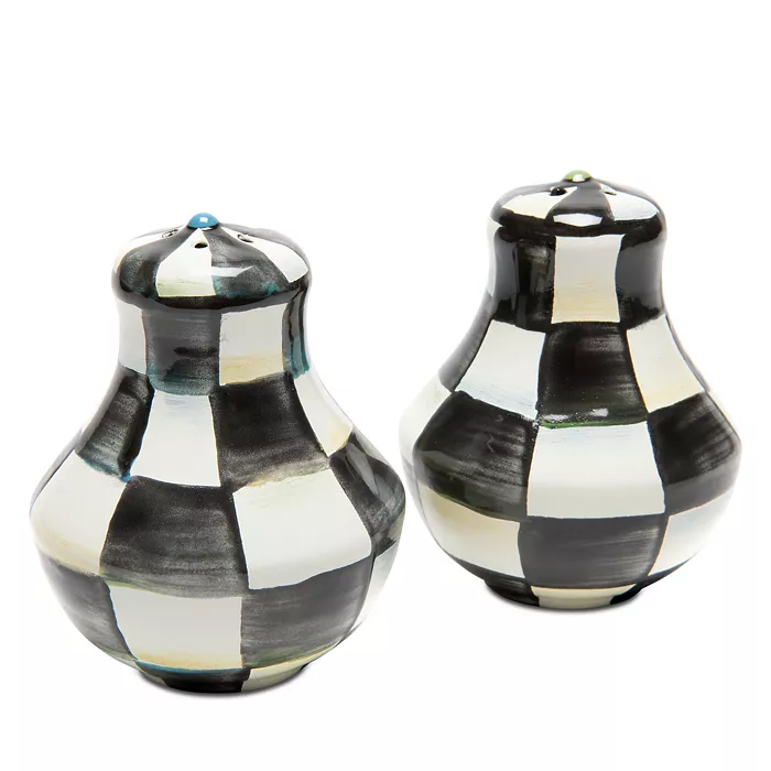 Mackenzie-Childs Courtly Check® Enamel Salt & Pepper Shakers