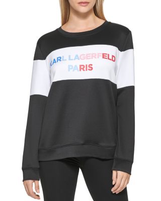 KARL LAGERFELD PARIS Colorblock Sweatshirt Bloomingdale s