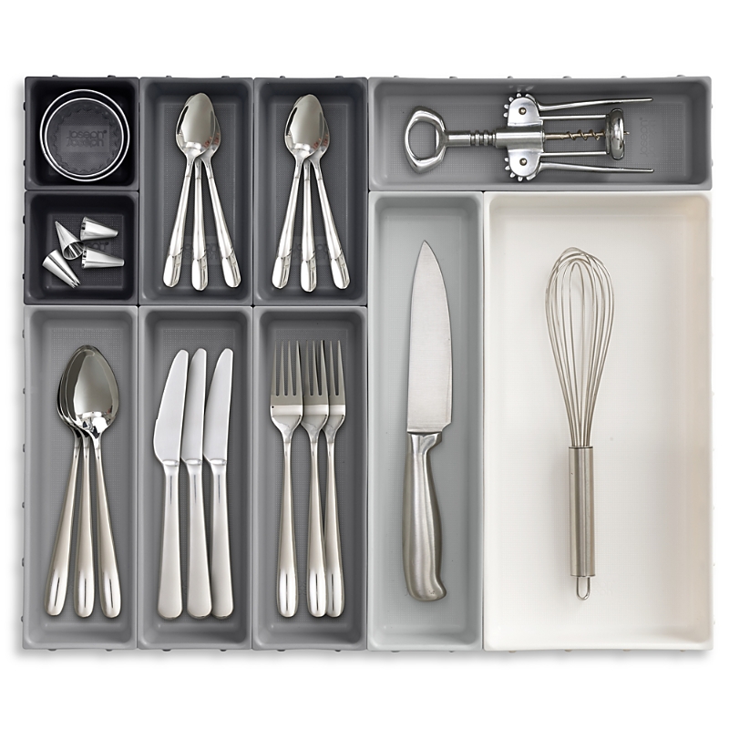 Joseph Joseph 10-piece Modular Drawer Organizer In Gray