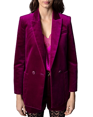 Zadig & Voltaire Jacquard Blazer In Cyclamen