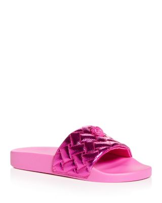 KURT GEIGER LONDON Women's Meena Eagle Drench Quilted Slide