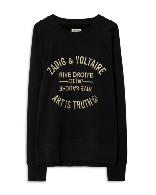 Message Print Cotton Sweatshirt