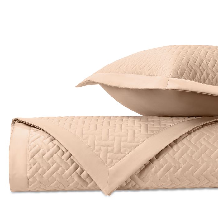 Home Treasures Basketweave Quilted Coverlet, King In Blush
