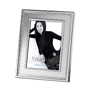 Shop Wedgwood Vera Wang  Grosgrain Frame, 5 X 7 In Silver