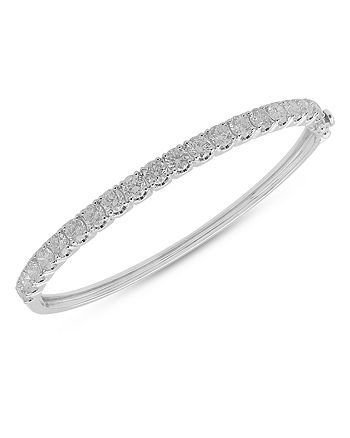 Bloomingdale's - Diamond Classic Bangle Bracelet in 14K White Gold, 4.50 ct. t.w. - 100% Exclusive