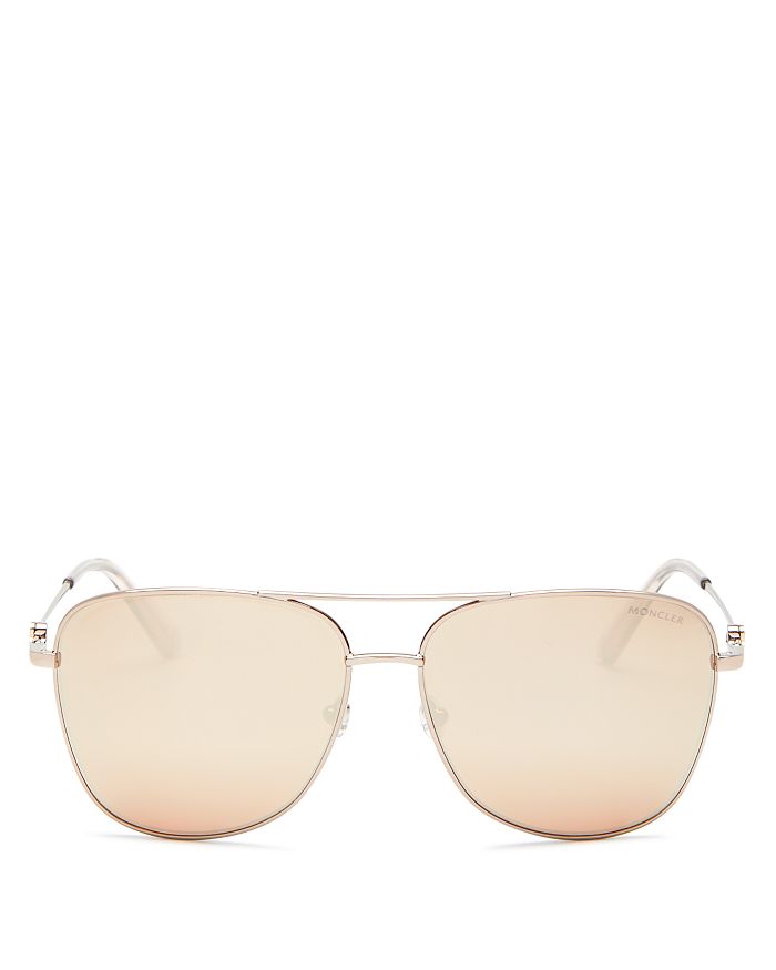 Moncler Women's Brow Bar Aviator Sunglasses, 59mm | Bloomingdale's