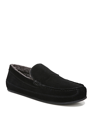 Vince Men's Gibson Shearling Lined Moc Toe Slippers In Black