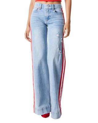 Alice and Olivia Rey Wide Leg Jeans 