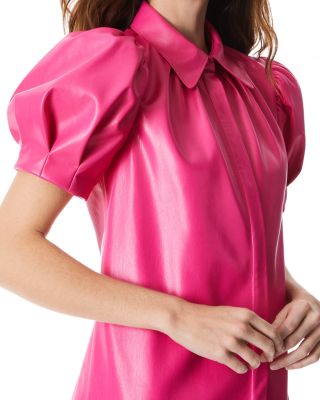 Alice and Olivia Alice + Olivia Jem Faux Leather Dress | Bloomingdale's  Women