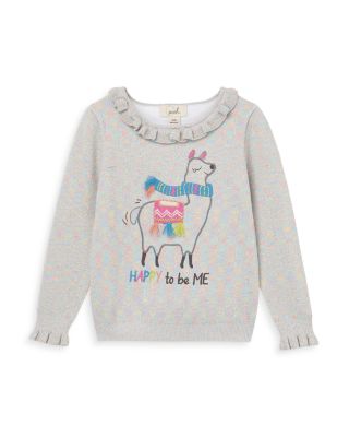 Peek Kids Girls Llama Ruffle Sweater Little Kid Big Kid Bloomingdale s