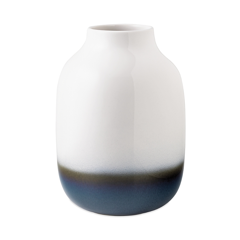 Villeroy & Boch Lave Large Drop Beige Vase In Blue/white