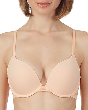 On Gossamer Sleek Micro Push-up Bra In Peach Parfait