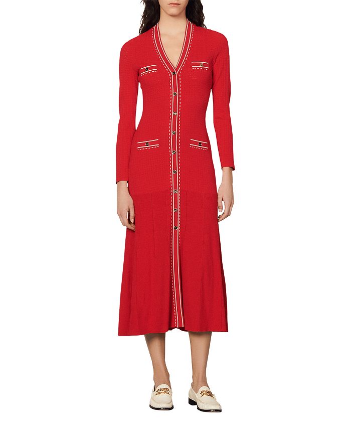 Sandro Esmeralda Knit Midi Dress | Bloomingdale's