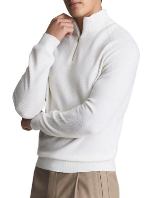 quarter zip mock neck sweater