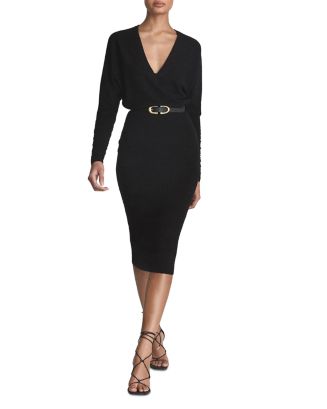 REISS Jenna Ruched Sleeve Knit Bodycon Dress | Bloomingdale's