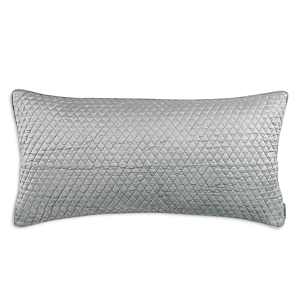 Lili Alessandra Valentina Quilted Velvet Decorative Pillow, 18 X 36 In Aquamarine
