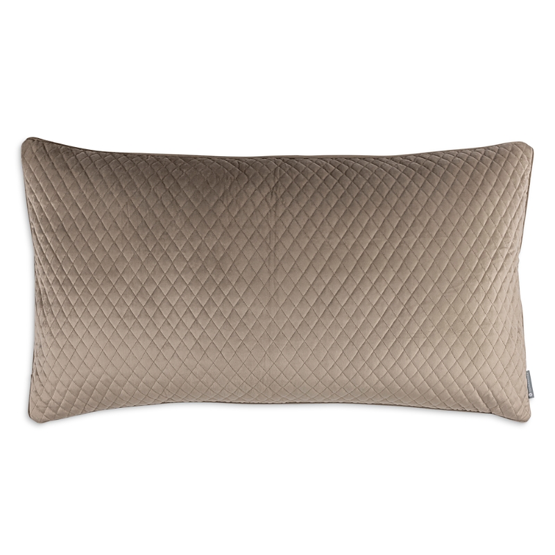 Lili Alessandra Valentina Quilted Velvet Decorative Pillow, 18 X 36 In Buff