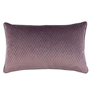 Shop Lili Alessandra Valentina Quilted Velvet Decorative Pillow, 18 X 36 In Raisin