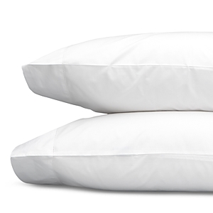 Matouk Positano Hemstitch Wrinkle Free Standard Pillowcase, Pair In White
