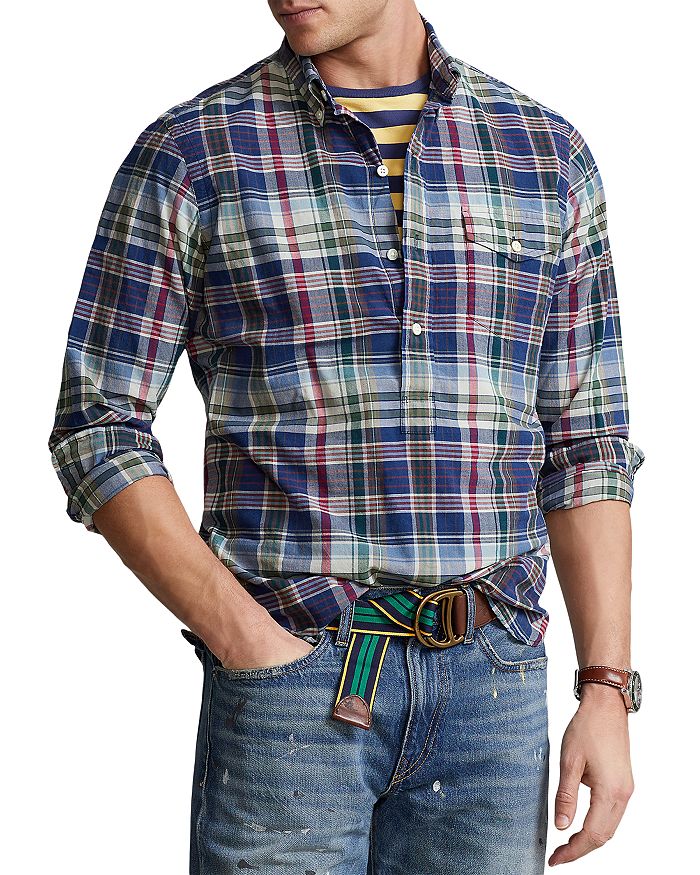 Polo Ralph Lauren Classic Fit Madras Popover Shirt | Bloomingdale's