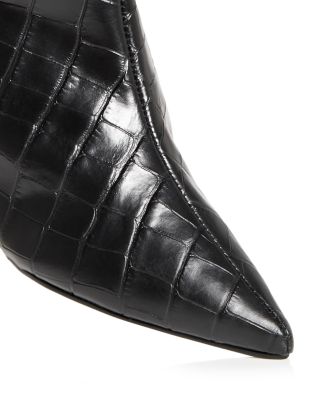 Women's Abbey Croc Embossed Kitten Heel Boots