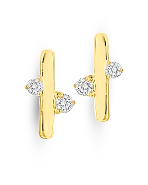 Moon & Meadow 14k Yellow Gold Diamond Bar Stud Earrings - 100% Exclusive