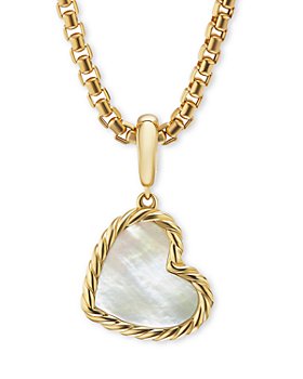 David Yurman - 18K Yellow Gold Elements® Mother of Pearl Heart Amulet Pendant