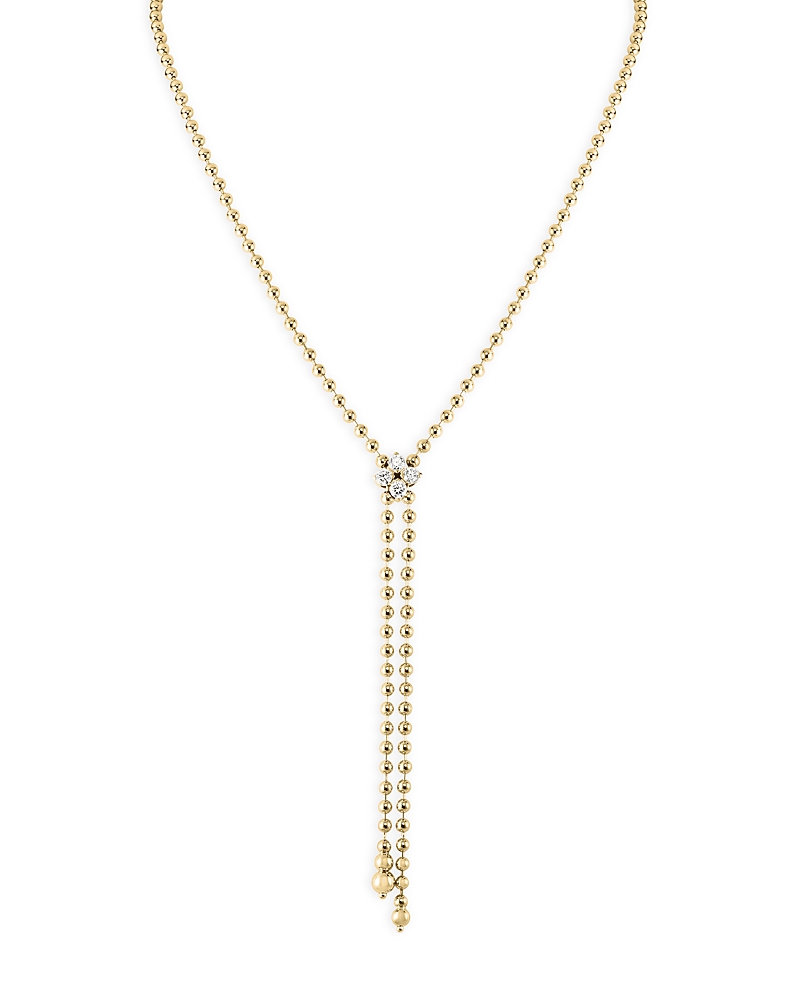 Roberto Coin 18K Yellow Gold Love In Verona Diamond Cluster Lariat Necklace, 23