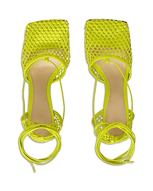 Bottega Veneta Women's Mesh High Heel Sandals In Kiwi